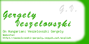 gergely veszelovszki business card